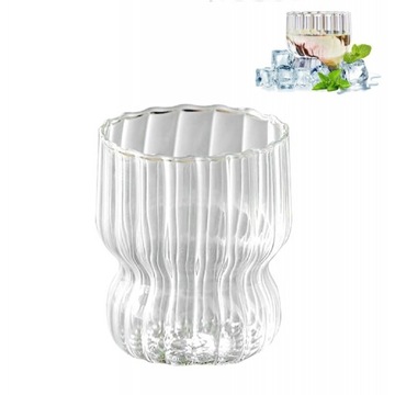 Szklanka, puchar z falowanymi ściankami 260 ml 1szt SZK51