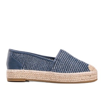 Niebieskie espadryle plecione Carly r.38