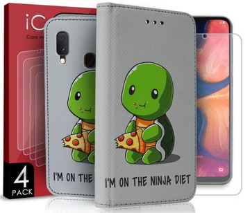 ETUI DO SAMSUNG GALAXY A20E WZORY + SZKŁO 4SZT
