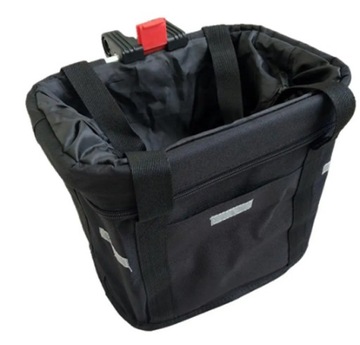 БОЛЬШАЯ КОРЗИНА ДЛЯ ВЕЛОСИПЕДА ДЛЯ РУЛЯ CLICK BIKE СКЛАДНАЯ СУМКА ЧЕРНАЯ