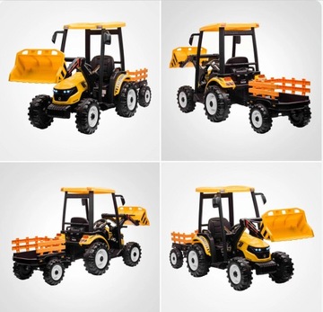 ТРАКТОР С АККУМУЛЯТОРОМ 24В7Ач ДИСТАНЦИОННЫЙ 400ВТ 24В КОВШ ПРИЦЕП USB ФАРЫ