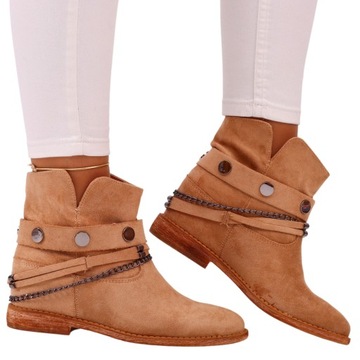 БЕЖЕВЫЕ ЖЕНСКИЕ БОТИЛЬОНЫ ЗАМШЕВЫЕ КОВБОЙСКИЕ ОБУВИ