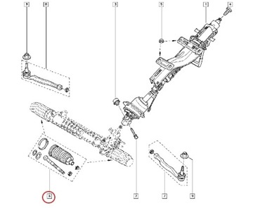 DRĄŻEK KIEROWNICZY OSŁONA RENAULT LAGUNA III ORYGINAŁ