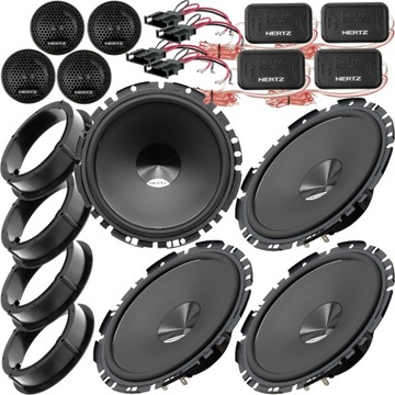 HERTZ GŁOŚNIKI SAMOCHODOWE 165MM DO VW GOLF 6 NEW BEETLE VAG PRZÓD + TYŁ