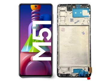 WYŚWIETLACZ LCD do SAMSUNG Galaxy M51 OLED RAMKA