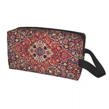 Fashion Turkish Antique Tabriz Persian Rug Travel Toiletry Bag for Ethnic B