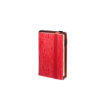 Notes premium czerwony A6 z wkładem na gumkę Casablanca 100 kartek kratka