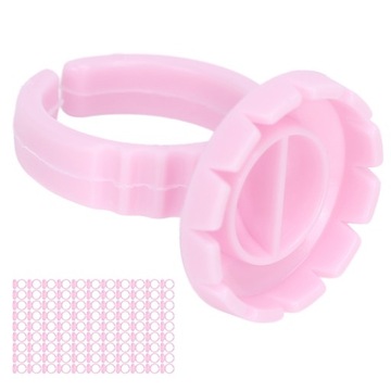 100 ШТ. ОДНОРАЗОВАЯ КОЛЬЦЕВАЯ СТАЧКА ДЛЯ КЛЕЯ ДЛЯ НАРАЩИВАНИЯ РЕСНИЦ