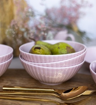 LIKED DAISY K7 УЖИННЫЙ СЕРВИС 6/18 EL РОЗОВЫЙ ФАРФОР