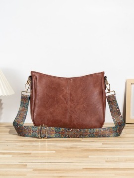 ЖЕНСКАЯ СУМКА КОРИЧНЕВАЯ ЭЛЕГАНТНАЯ ВМЕСТИТЕЛЬНАЯ ПЛЕЧЕВОЙ РЕМЕНЬ КОРИЧНЕВЫЙ