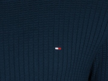 TOMMY HILFIGER sweter męski, bawełniany, morski, S