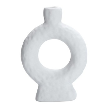 Prosty nowoczesny biały ceramiczny wazon na