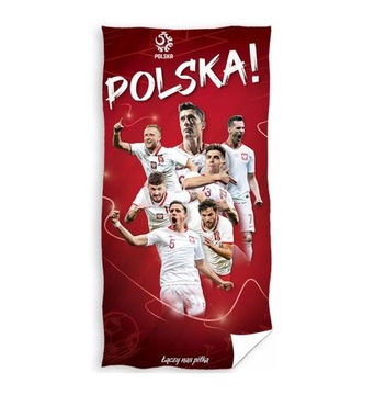 RĘCZNIK LEWANDOWSKI DRUŻYNA POLSKA PZPN BAWEŁNA100% 140x70cm