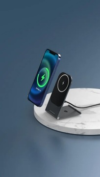 Индуктивное зарядное устройство VEGER MagSafe 15 Вт Qi, складная настольная подставка