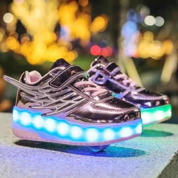 РОЛИКОВЫЕ ТУФЛИ РОЛИКОВЫЕ ТУФЛИ С РОЛИКАМИ РОЛИКОВЫЕ КОНЬКИ LED РОЗОВЫЕ