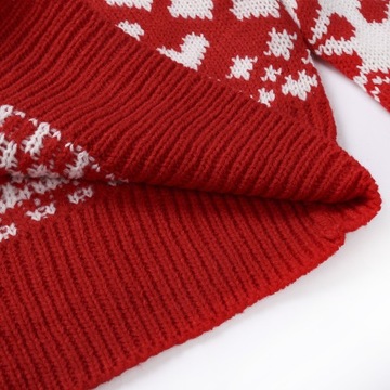 Sweter świąteczny ciepły renifery śnieżynki 42 XL