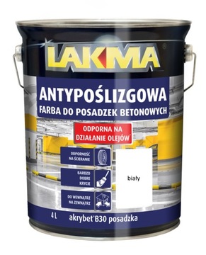 LAKMA AKRYBET B30 Farba do Betonu Posadzki Betonowej Akrylowa Mat Biel 4L