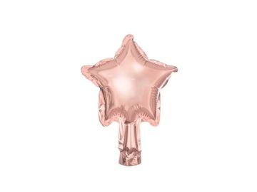 Balony foliowe Gwiazdy różowe złoto 12 cm Gwiazdki