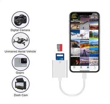 Lightning - устройство чтения карт памяти SD iPhone iPad