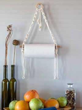 Makrama Naturalna HandMade Kuchnia Ręcznik Papier