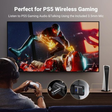 UGREEN aptX 5.3 Bluetooth USB Audio dla PS5/PS4/Switch/PS4 Pro