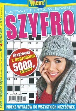 Krzyżówki Wiem! ŁATWE I PRZYJEMNE SZYFRO 1/2021