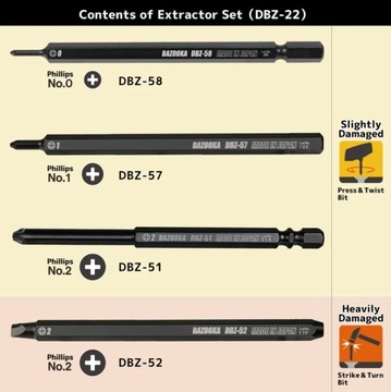 Набор для снятия поврежденных винтов DZ-76 Engineer Phillips