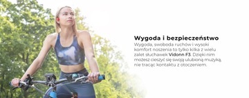 Słuchawki bezprzewodowe BT Vidonn F3 przewodnictwo kostne - czerwone
