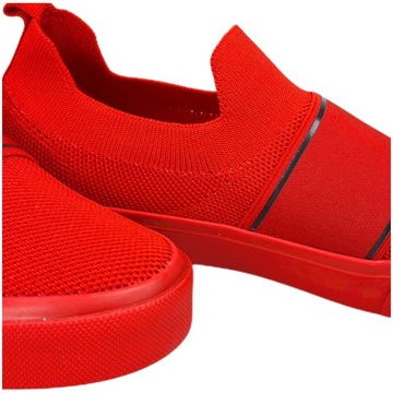 trampki Big Star damskie czerwone slip on JJ274094 R36