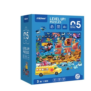 Mideer Puzzle progresywne 3w1 AHOJ PRZYGODO 05 4+