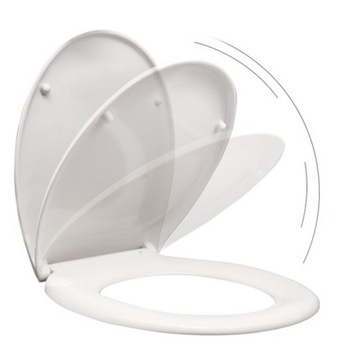 ЖЕСТКОЕ СИДЕНЬЕ ДЛЯ УНИТАЗА, МЕДЛЕННО ЗАКРЫВАЮЩИЙСЯ УНИТАЗ, УНИВЕРСАЛЬНЫЙ БЕЛЫЙ