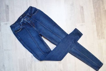 Mega Paka spodnie skinny proste M 7 par czarne jeansowe Denim Co