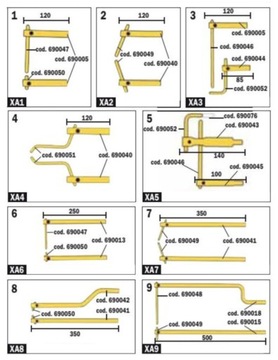 Электрод XA6 250 мм. Рукоятки для модульного сварочного аппарата TELWIN 803152.