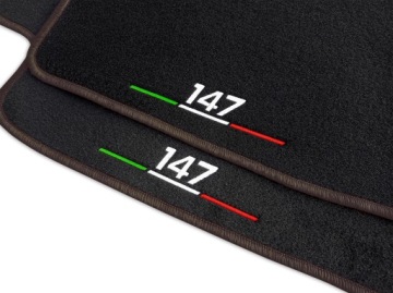 Černé Velurové Koberce Alfa Romeo 147 (2000-2010) 4x 147