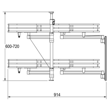 Поясная сумка Cargo Magic Corner GEMI 1000 мм ЛЕВАЯ БЕЛАЯ