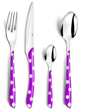 AMEFA 24 MODERN MODERN ЦВЕТНЫЕ СТОЛОВЫЕ ПРИБОРЫ С УЗОРОМ ECLAT, ФИОЛЕТОВЫЙ