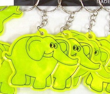 Светоотражающий брелок со слоном Светоотражающий кулон