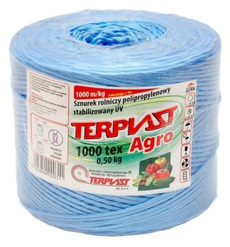 Sznurek TEX 1000 dł. 500mb - niebieski TERPLAST