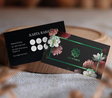 Дисконтные карты лояльности, позолота, зеленая фольга, 250 шт + дизайн