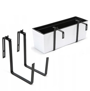 ZESTAW 2x UCHWYT do DONICZKI BALKONOWEJ REGULOWANY STANDARDOWY