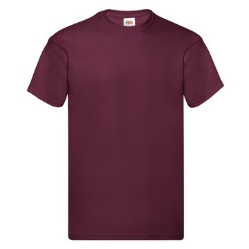 T-SHIRT KOSZULKA FRUIT OF THE LOOM burgundy XL