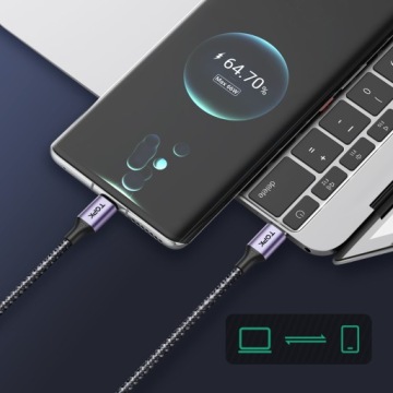 USB-C / USB-C PD 60 Вт QC3 USB-кабель типа C 0,5 м TOPK