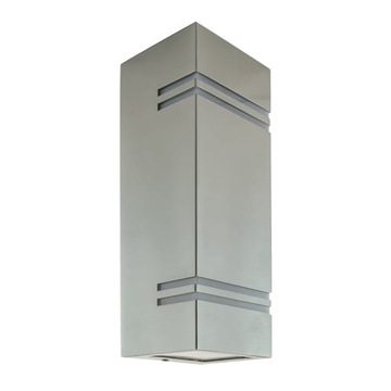 Kinkiet zewnętrzny ogrodowy matowy chrom IP54 35W KELER 2xGU10 INOX Ideus 0