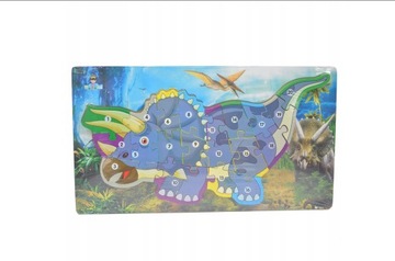 DREWNIANE PUZZLE UKŁADANKA EDUKACYJNA DINOZAUR HIT