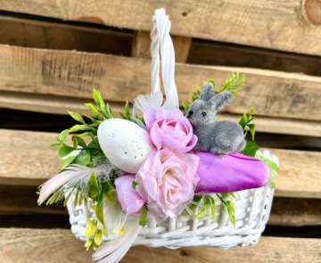 Украшенная корзина для рождественского украшения Свенконки + салфетка