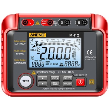 Tester izolacji Megaomomierz 1000 V