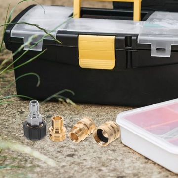 ZESTAW ADAPTERÓW DO MYJEK WYSOKOCIŚNIENIOWYCH 8 SZT. SZYBKOZŁĄCZE M22 14mm