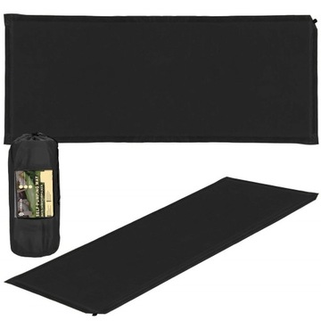 САМОННАДУВАЮЩИЙСЯ КОВрик 180х50см МЯГКИЙ ЧЕРНЫЙ ПЛОТНЫЙ НАМАТРАСНЫЙ ПОКРЫТИЕ