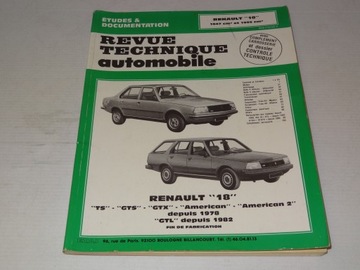 Renault 18, каталог запчастей, каталог мастерских и два каталога RTA.