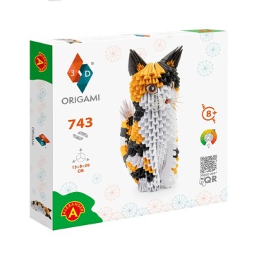 Орігамі 3D - Alexander - Кіт - Cat - набір для творчості 743 елементи папір